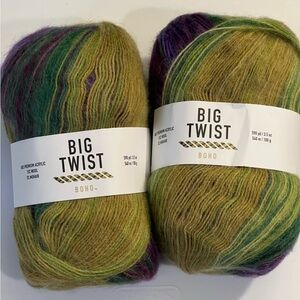 Boho Yarn - Green and Purple